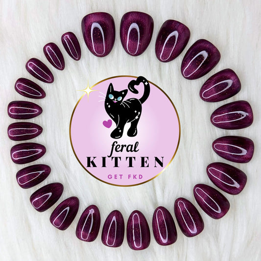 Sweet Cherry Wine — Custom Press On Nails by Feral Kitten