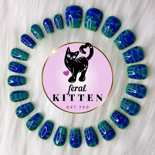Over The Sea — Custom Press On Nails by Feral Kitten